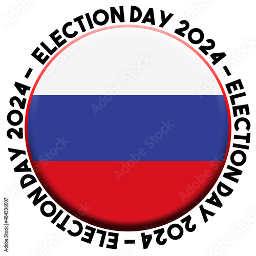 Free Download Russia Election Day 2024 Circular Flag Concept - 3D Illustration - GFXLoad