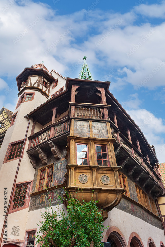 Half-timbered houses in the center of a medieval town Colmar, Alsace, France