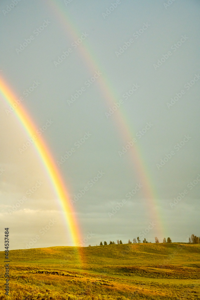 Double Rainbows Terminate In Hayden Valley Double Rainbows Terminate In Hayden Valley
