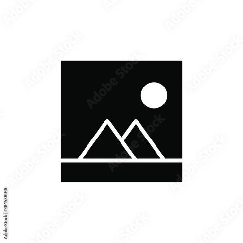Picture, Gallery, Image Solid Icon Vector Illustration Logo Template. Suitable For Many Purposes.