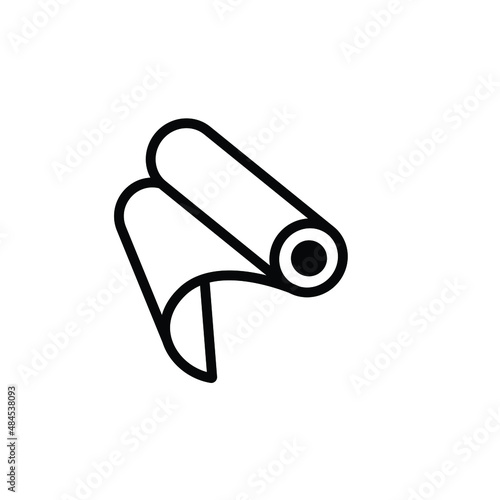 Rolled paper icon vector isolated on white, sign and symbol illustration.
