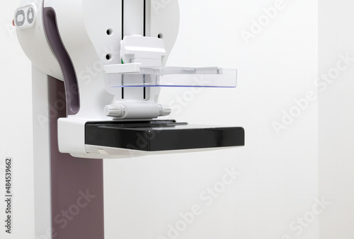Close up of a mammogram machine in the radiology department.