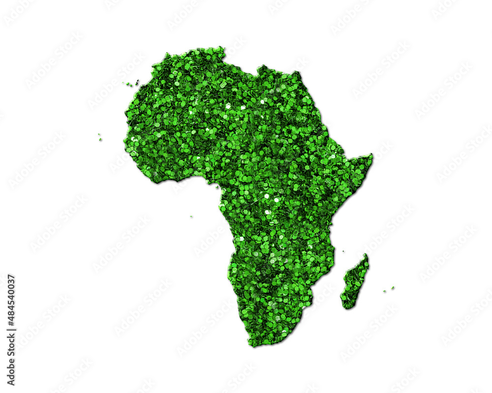 Africa Map African Green Glitter Icon Logo Symbol illustration