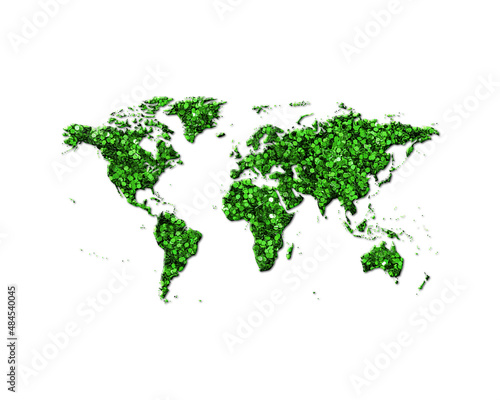 World Map Earth Green Glitter Icon Logo Symbol illustration