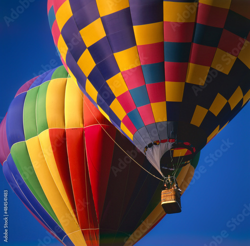 Hot air ballooning in the Yampa Valley;  Steamboat Springs, Colorado photo