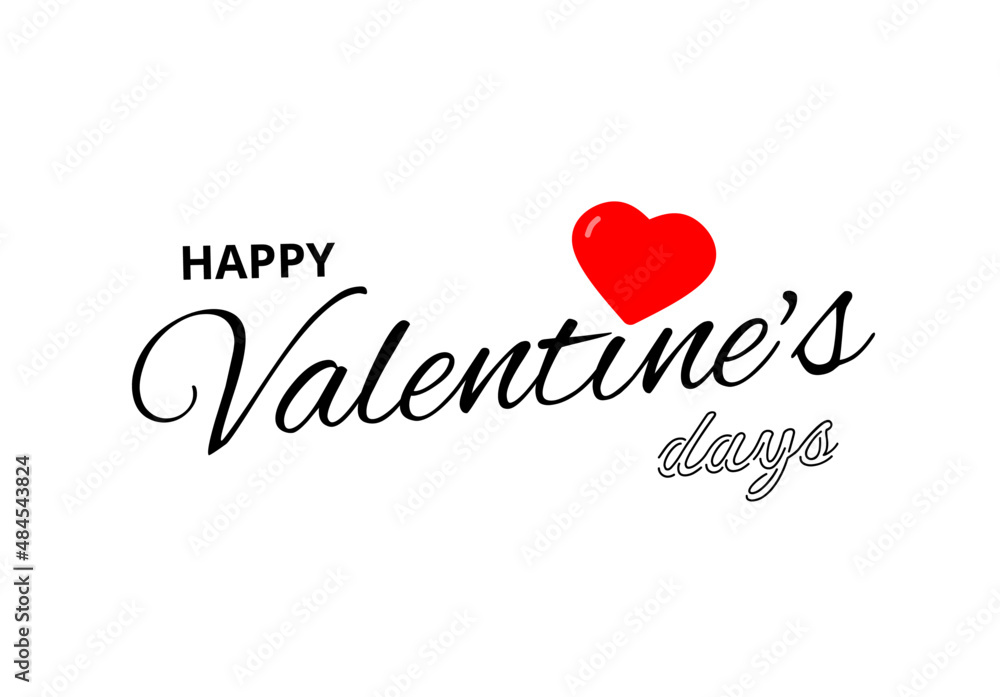 Naklejka premium happy valentines day