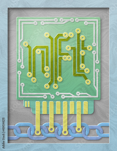 NFT Non Fungible Token Blockchain graphic 