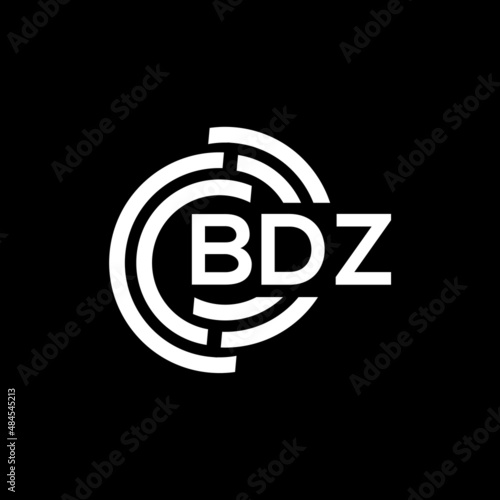 BDZ letter logo design on black background. BDZ creative initials letter logo concept. BDZ letter design. photo