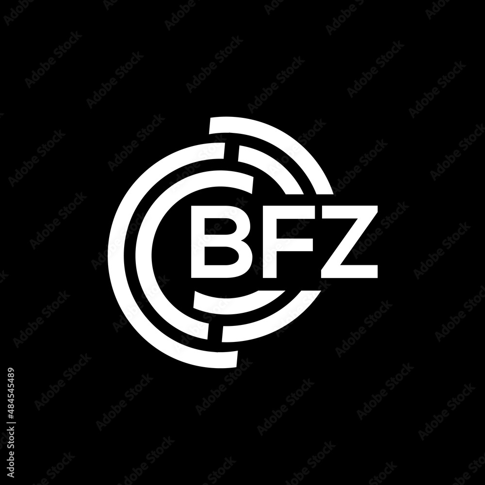 BFZ letter logo design on black background. BFZ creative initials letter logo concept. BFZ letter design. BFZ letter logo design on black background. BFZ creative initials letter logo concept. BFZ letter design.