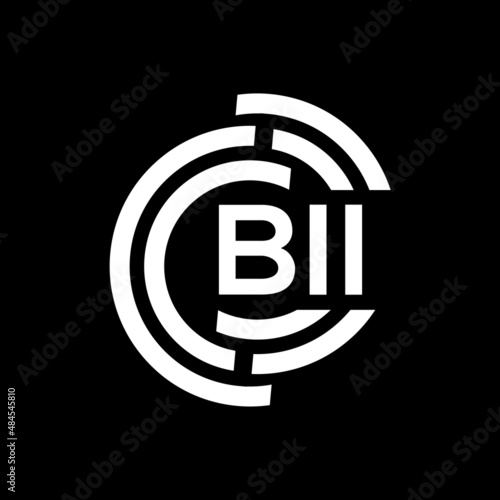 BII letter logo design on black background. BII creative initials letter logo concept. BII letter design.