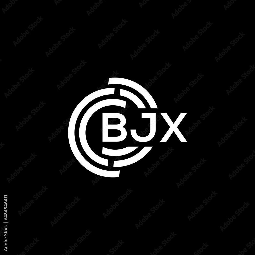 BJX letter logo design on black background. BJX creative initials letter logo concept. BJX letter design. BJX letter logo design on black background. BJX creative initials letter logo concept. BJX letter design.