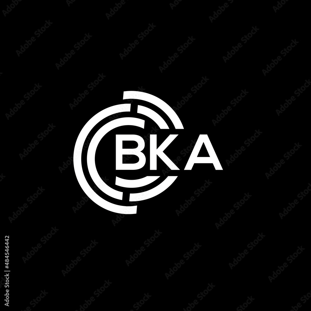 BKA letter logo design on black background. BKA creative initials letter logo concept. BKA letter design. BKA letter logo design on black background. BKA creative initials letter logo concept. BKA letter design.