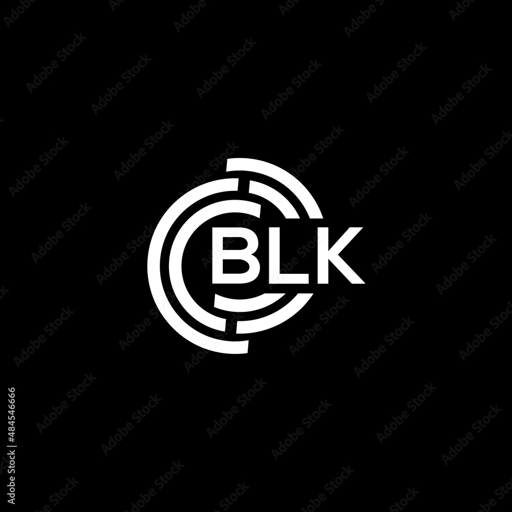BLK letter logo design on black background. BLK creative initials letter logo concept. BLK letter design. BLK letter logo design on black background. BLK creative initials letter logo concept. BLK letter design.