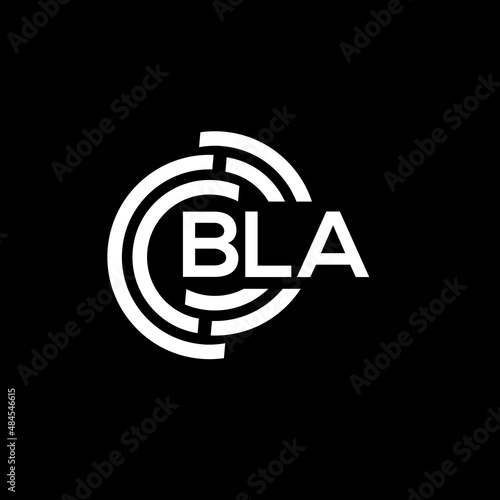 BLA letter logo design on black background. BLA creative initials letter logo concept. BLA letter design.