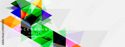 Mosaic triangles geometric background. Techno or business concept  pattern for wallpaper  banner  background  landing page