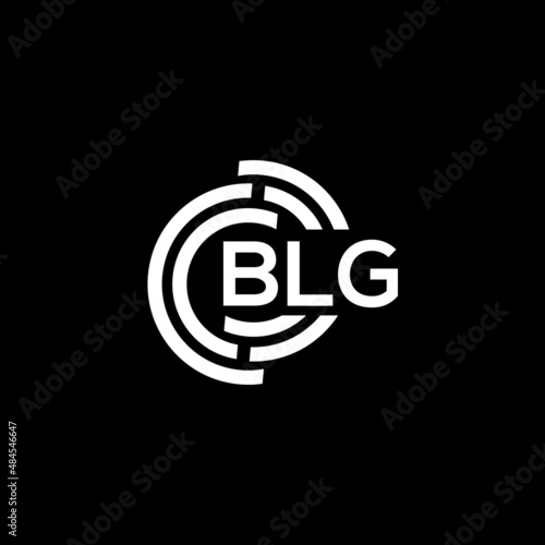 BLG letter logo design on black background. BLG creative initials letter logo concept. BLG letter design.