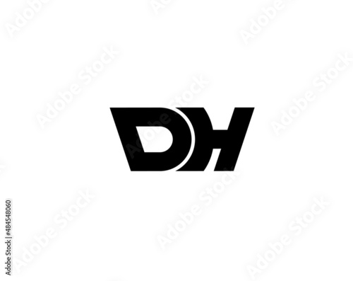 dh hd d h initial letter logo