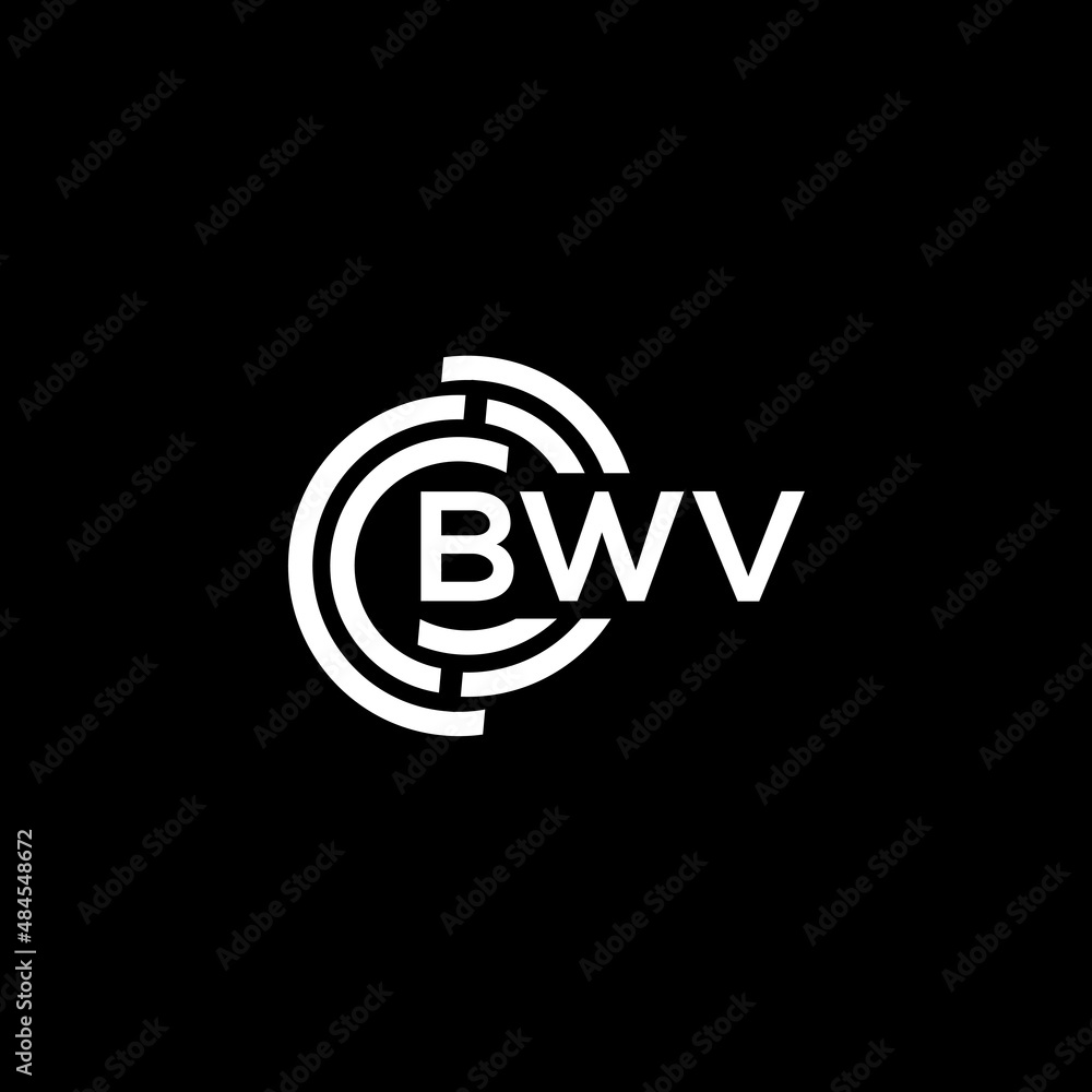 BWV letter logo design on black background. BWV creative initials letter logo concept. BWV letter design. BWV letter logo design on black background. BWV creative initials letter logo concept. BWV letter design.