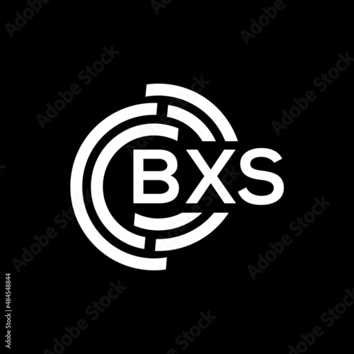 BXS letter logo design on black background. BXS creative initials letter logo concept. BXS letter design. photo