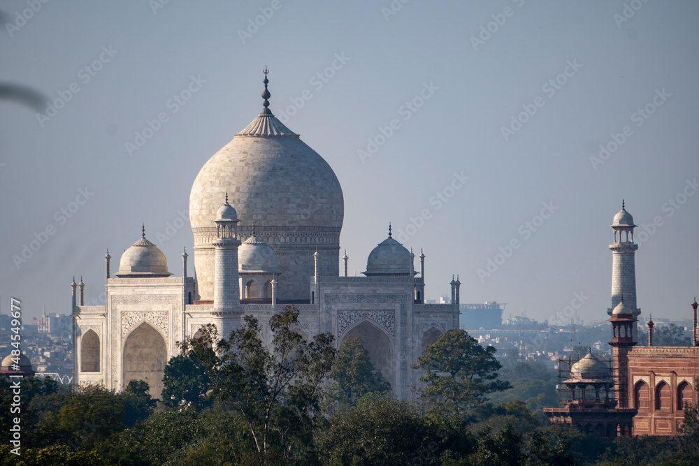 A fresh and clean view of the Taj Mahal at sunrise, Agra, Uttar Pradesh, India