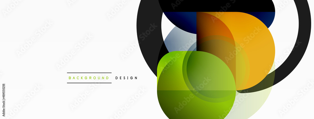 Round triangle shapes lines and circles. Geometric vector illustration for wallpaper banner background or landing page Round triangle shapes lines and circles. Geometric vector illustration for wallpaper banner background or landing page