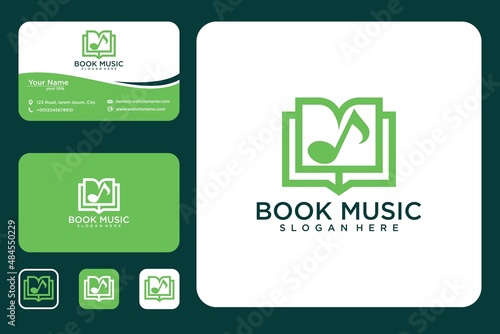 Book music logo design and business card 