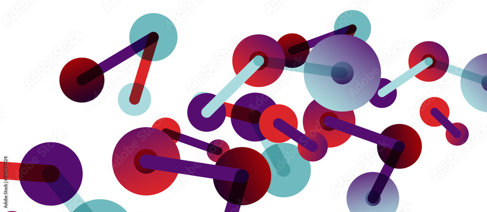 Line points connections geometric abstract background. Circles connected by lines. Trendy techno business template for wallpaper, banner, background or landing Line points connections geometric abstract background. Circles connected by lines. Trendy techno business template for wallpaper, banner, background or landing