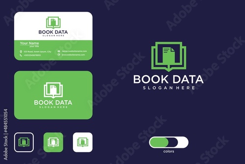 Book data logo design and business card