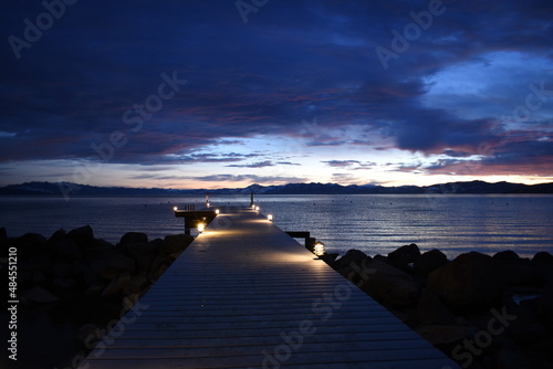 Pier Sunset over the Lake 