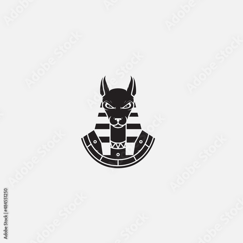 BLACK ANUBIS LOGO DESIGN VECTOR ILLUSTRATION SYMBOL
