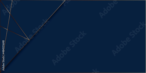 abstract background with lines Geometric Modern luxury background blue color and gold lines, business or presentation with golden lines on a dark blue background.