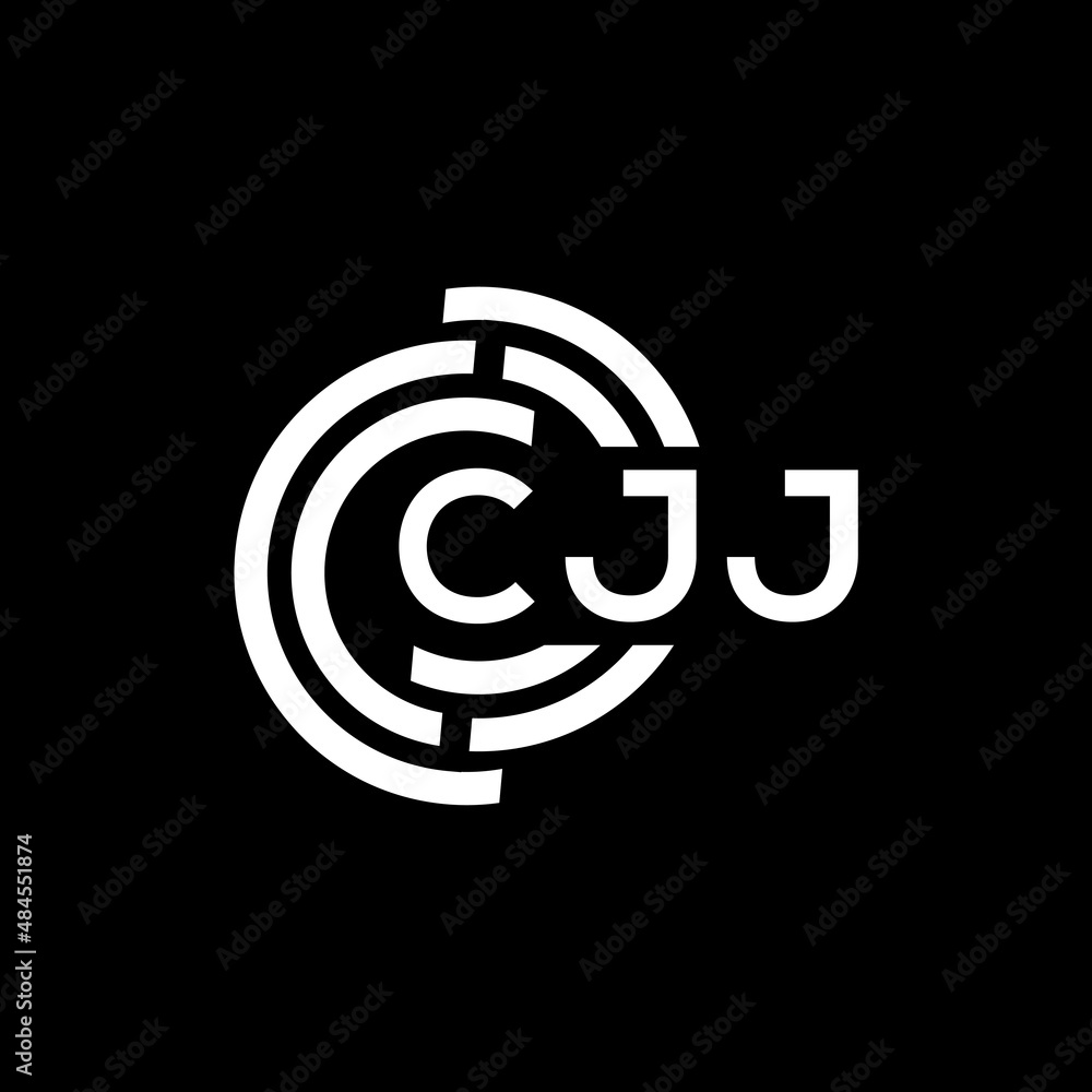 CJJ letter logo design on black background. CJJ creative initials letter logo concept. CJJ letter design. CJJ letter logo design on black background. CJJ creative initials letter logo concept. CJJ letter design.