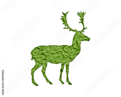 Reindeer Deer Green Crispy Icon Logo Symbol illustration