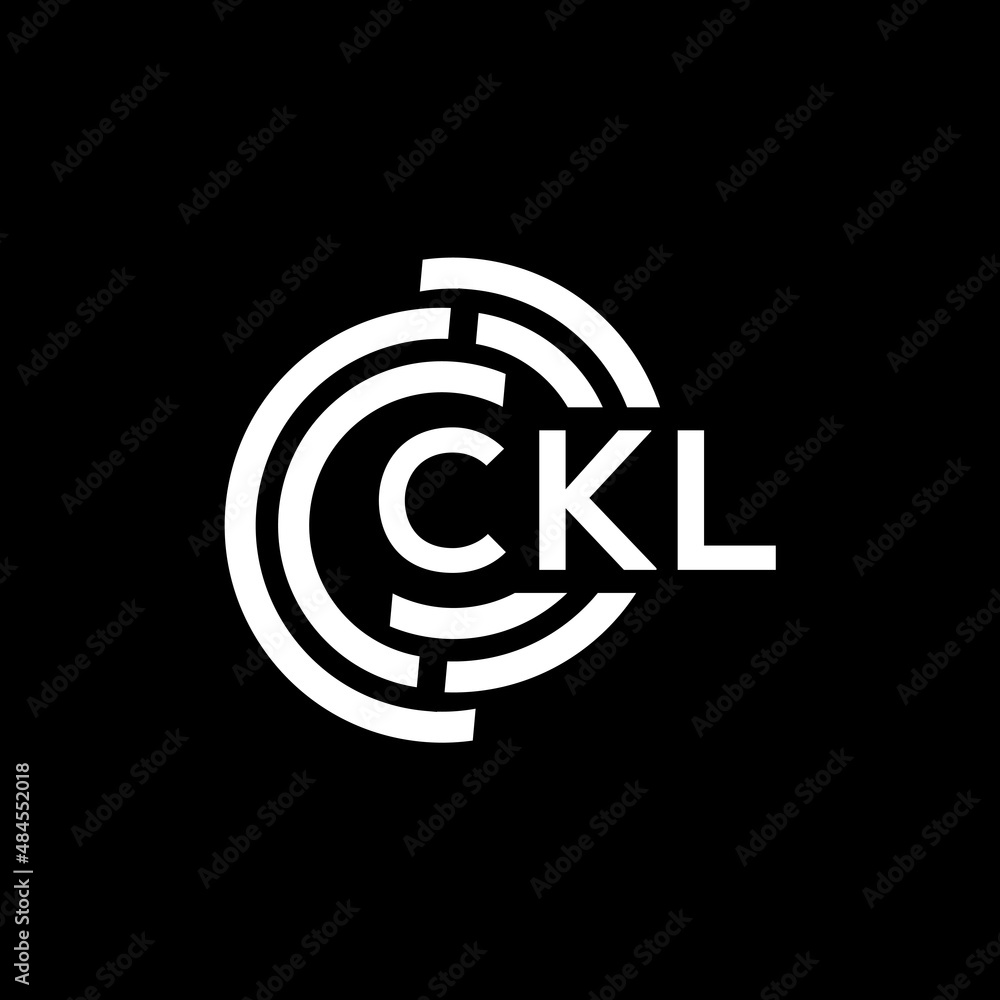 Fototapeta premium CKL letter logo design on black background. CKL creative initials letter logo concept. CKL letter design.
