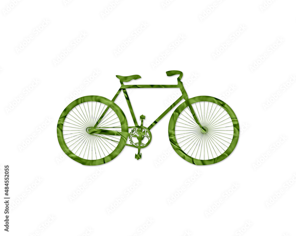 Bicycle Biker Cycle Green Crispy Icon Logo Symbol illustration