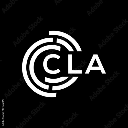 CLA letter logo design on black background. CLA creative initials letter logo concept. CLA letter design.