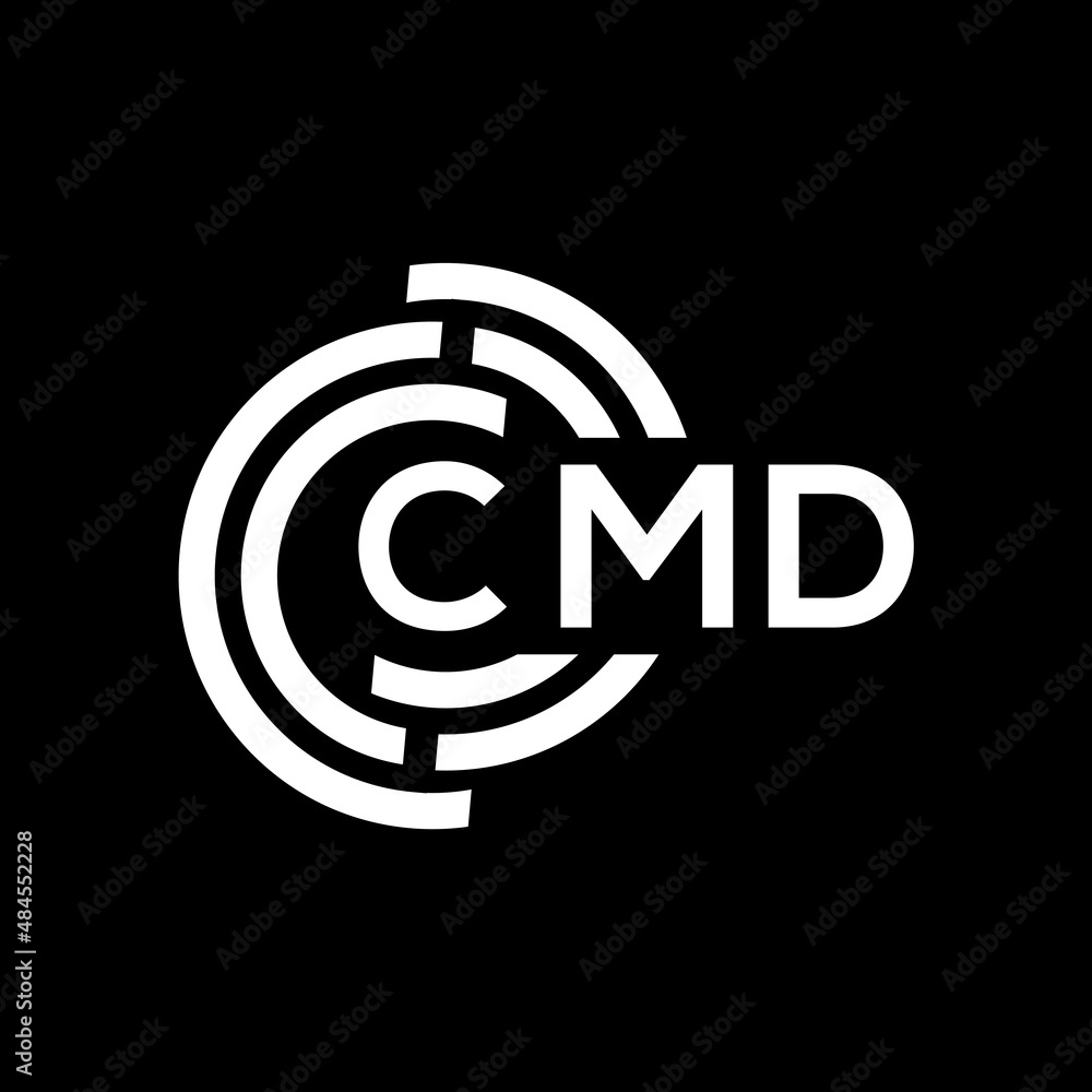 CMD letter logo design on black background. CMD creative initials letter logo concept. CMD letter design. CMD letter logo design on black background. CMD creative initials letter logo concept. CMD letter design.