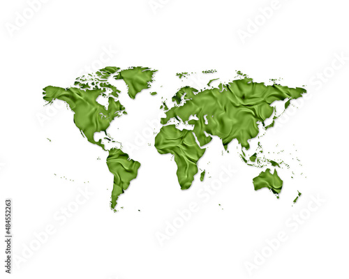 World Map Earth Green Crispy Icon Logo Symbol illustration