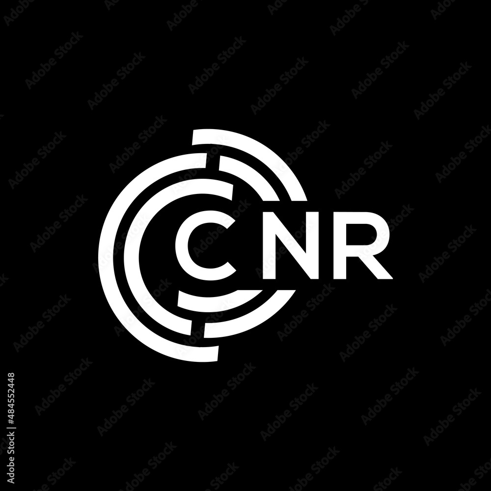 CNR letter logo design on black background. CNR creative initials letter logo concept. CNR letter design. CNR letter logo design on black background. CNR creative initials letter logo concept. CNR letter design.