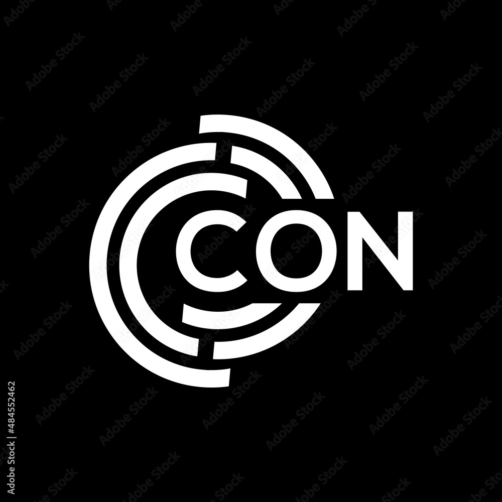 CON letter logo design on black background. CON creative initials letter logo concept. CON letter design. CON letter logo design on black background. CON creative initials letter logo concept. CON letter design.
