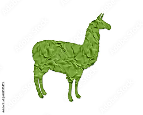 Llama alpaca Lama Green Crispy Icon Logo Symbol illustration