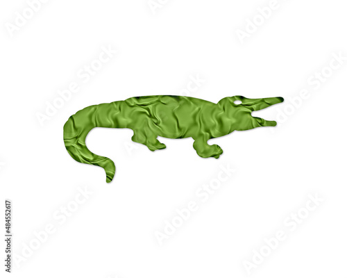 Fototapeta Naklejka Na Ścianę i Meble -  Crocodile Alligator Green Crispy Icon Logo Symbol illustration