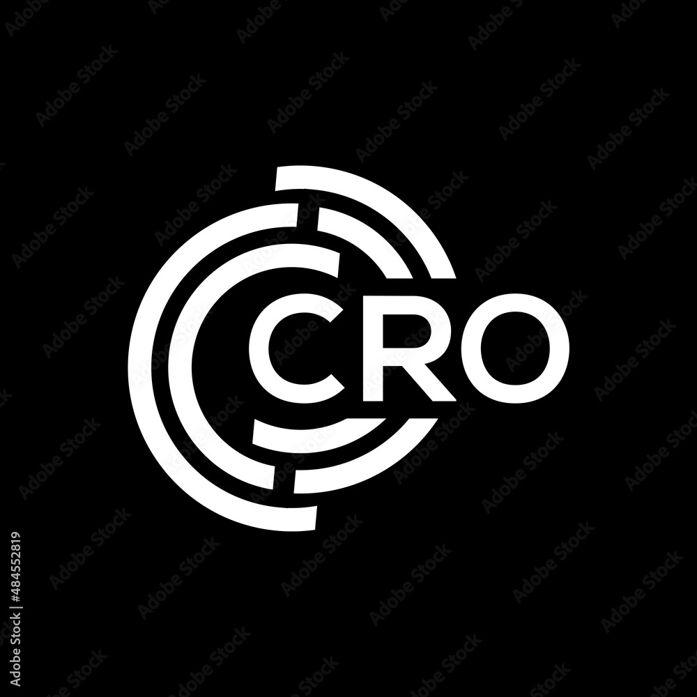 CRO letter logo design on black background. CRO creative initials letter logo concept. CRO letter design. CRO letter logo design on black background. CRO creative initials letter logo concept. CRO letter design.