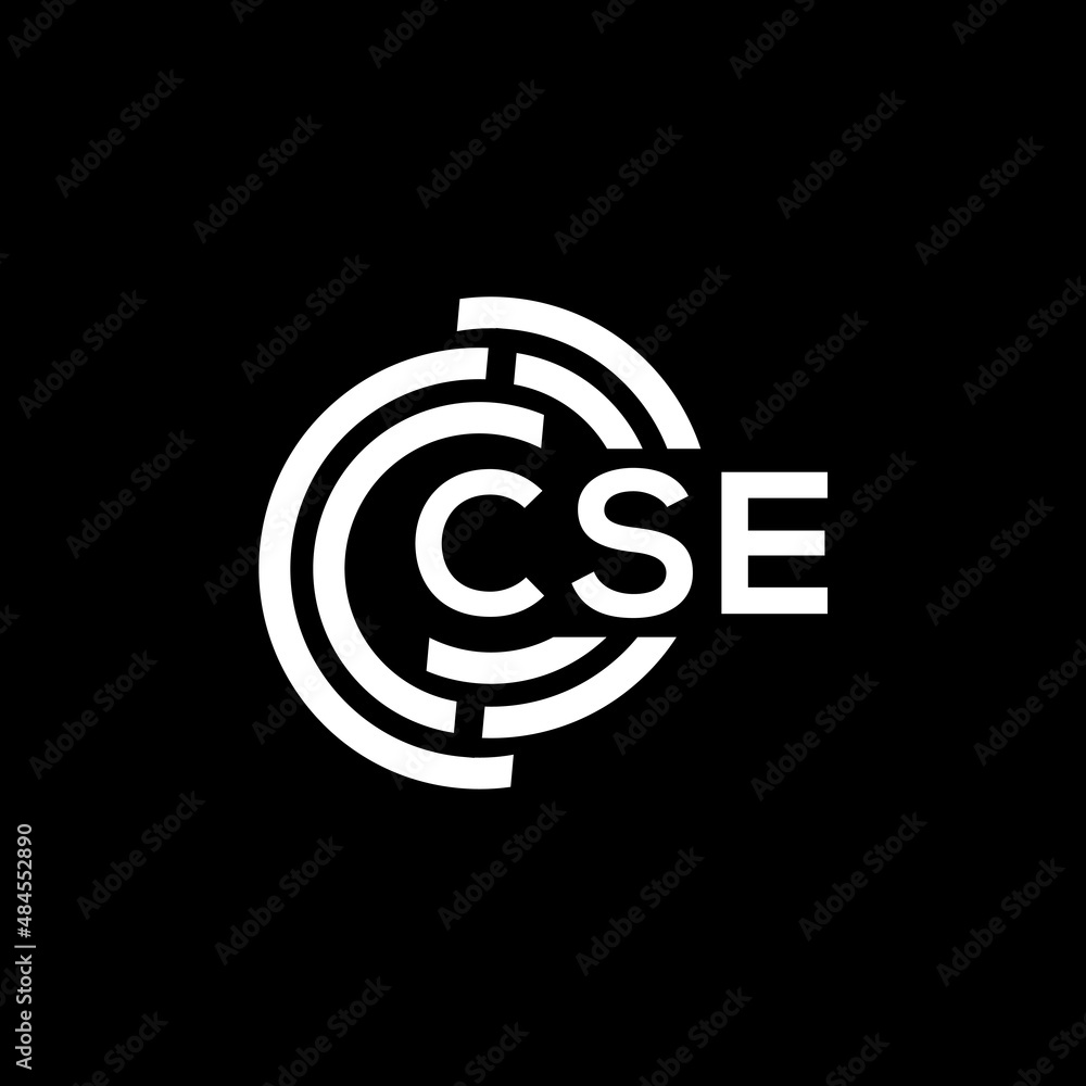 CSE letter logo design on black background. CSE creative initials letter logo concept. CSE letter design. CSE letter logo design on black background. CSE creative initials letter logo concept. CSE letter design.
