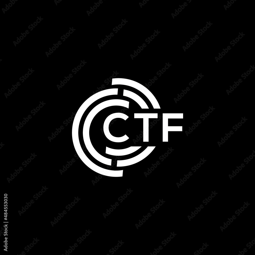 CTF letter logo design on black background. CTF creative initials letter logo concept. CTF letter design. CTF letter logo design on black background. CTF creative initials letter logo concept. CTF letter design.