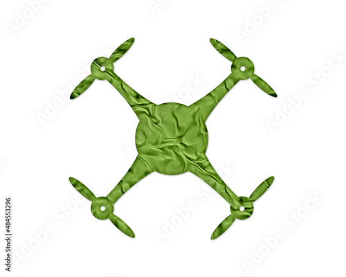 Drone  unmanned aerial vehicle Green Crispy Icon Logo Symbol illustration