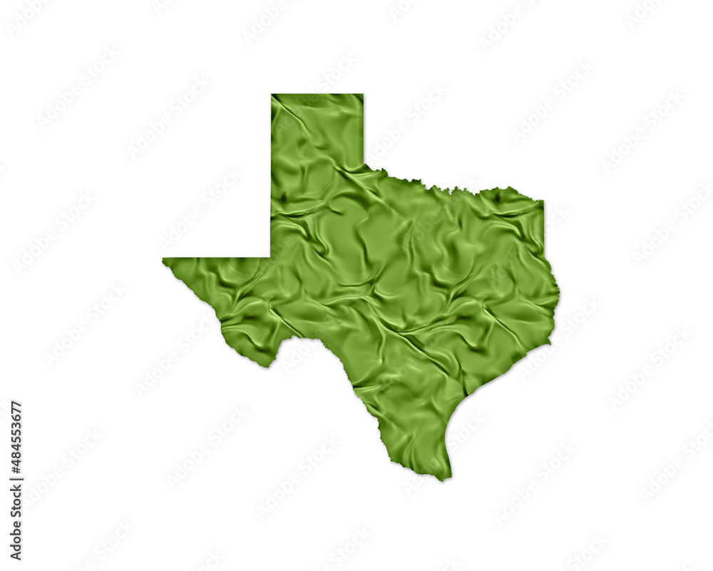 Texas Map USA State Green Crispy Icon Logo Symbol illustration