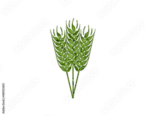 Wheat Grain Farming Green Crispy Icon Logo Symbol illustration