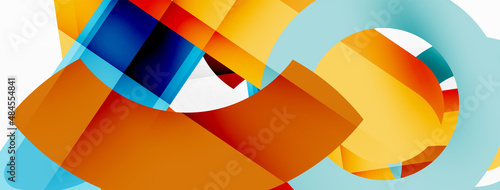 Color geometric stripes, lines abstract background. Minimal geometric template for wallpaper, banner, presentation