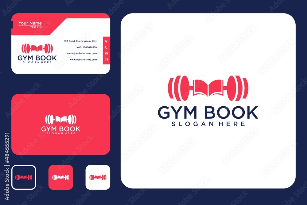 Gym book logo design and business card